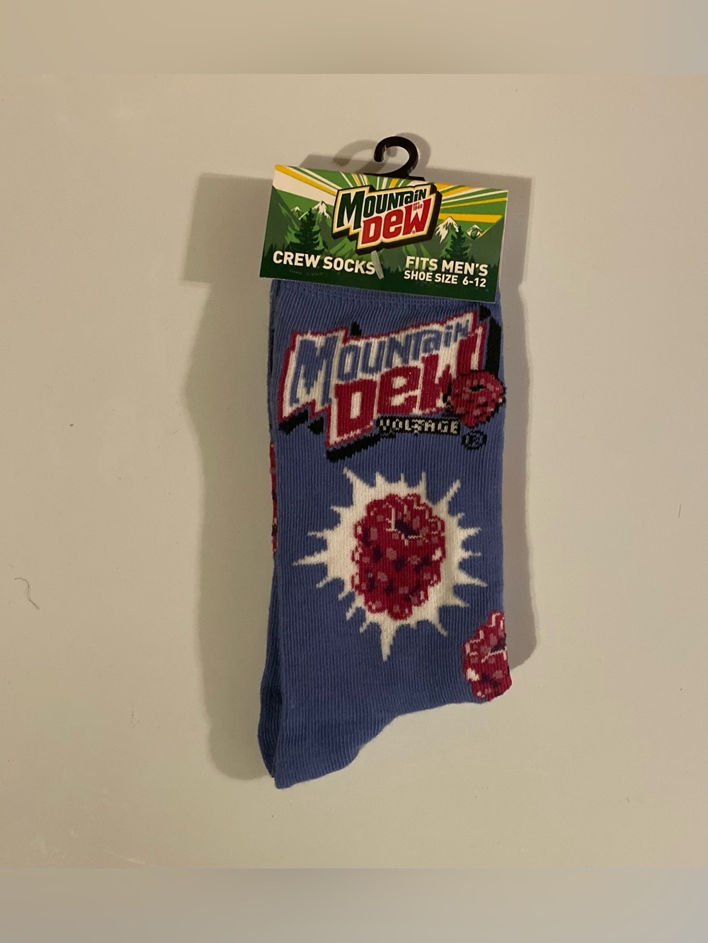 Fun Novelty Socks Featuring Mountain Dew